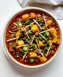 Kheema-Aloo (Minced lamb & potato curry)